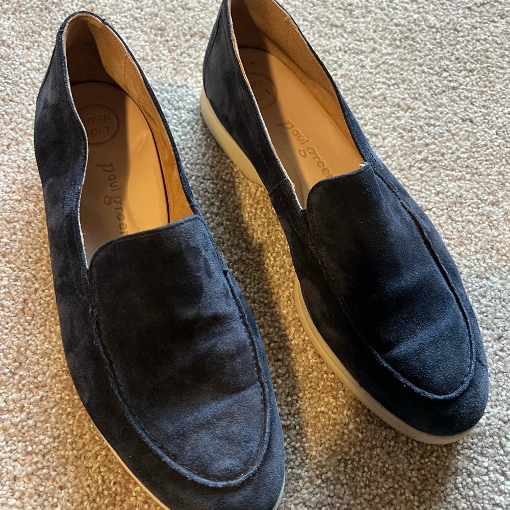 Paul Green Dark Blue Suede Selby Loafers